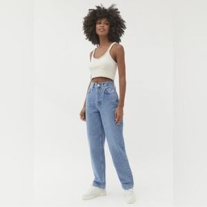 BDG High Rise Baggy Jeans Structured Light Wash Size 28